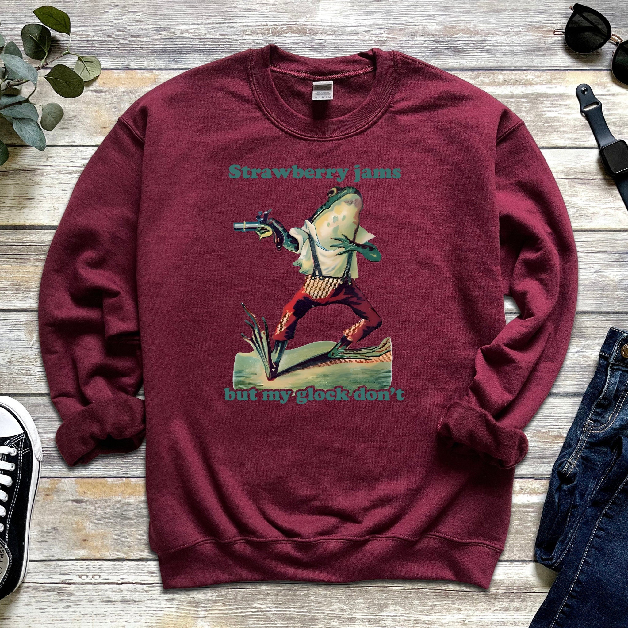 "Strawberry Jams But My Glock Don't" Sweatshirt