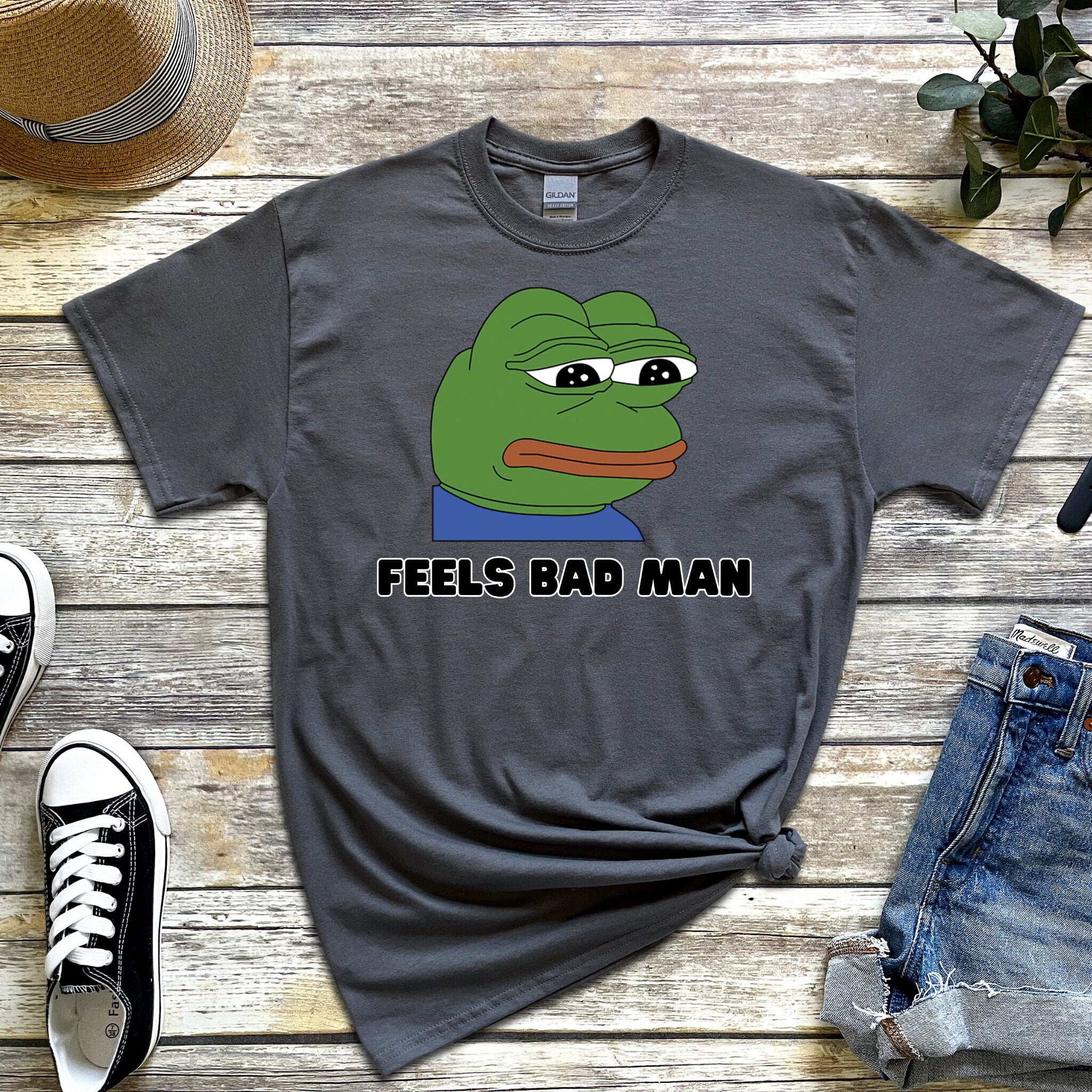 Sad Pepe the Frog "Feels Bad Man" T-Shirt