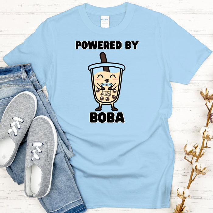 Boba Drinking Boba Tea "Powered By Boba" T-Shirt