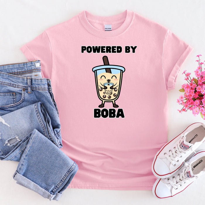 Boba Drinking Boba Tea "Powered By Boba" T-Shirt