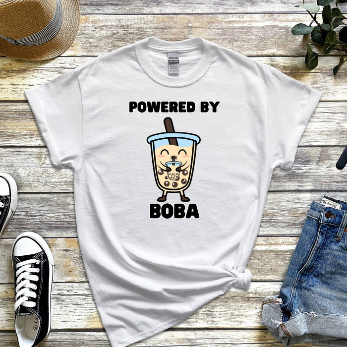 Boba Drinking Boba Tea "Powered By Boba" T-Shirt
