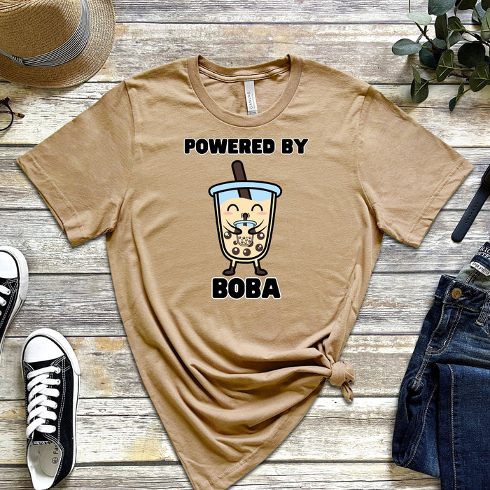 Boba Drinking Boba Tea "Powered By Boba" T-Shirt