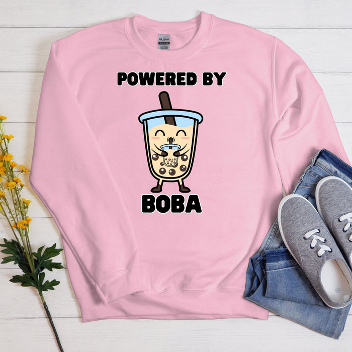 Boba Drinking Boba Tea "Powered By Boba" Sweatshirt