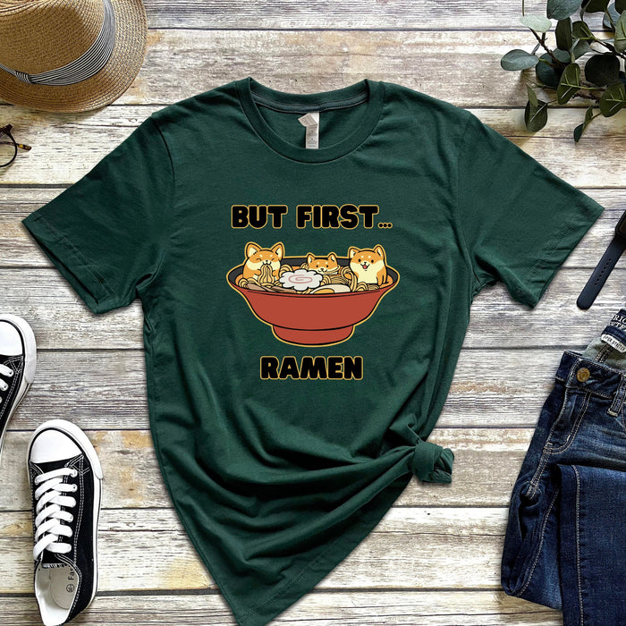 "But First... Ramen" Shiba Inu Ramen Bowl T-Shirt