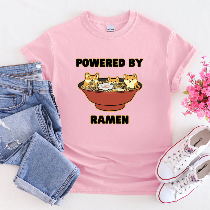 Powered by Ramen Shiba Inu Ramen Bowl T-Shirt