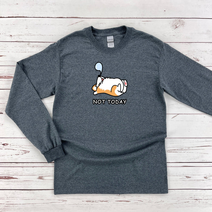 a long sleeved shirt with a cartoon dog on it