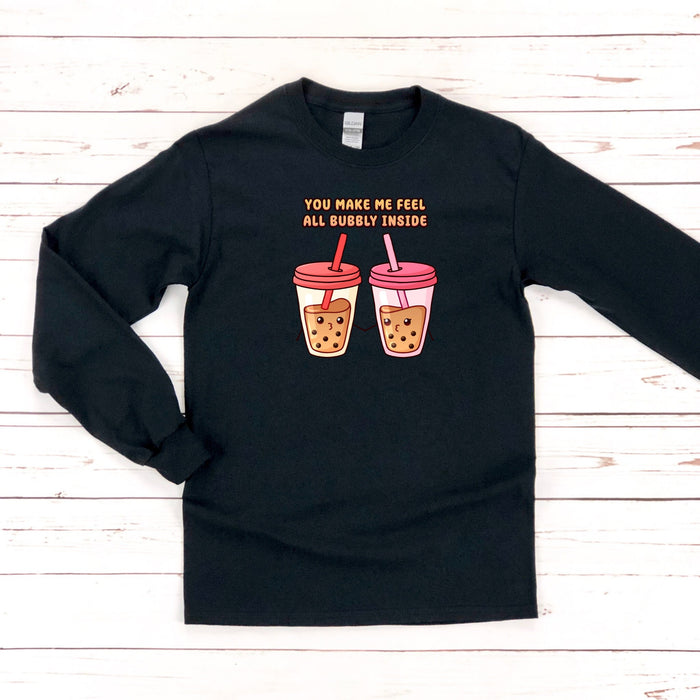 a black shirt with two drinks on it