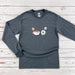 a gray shirt with donuts and donuts on it