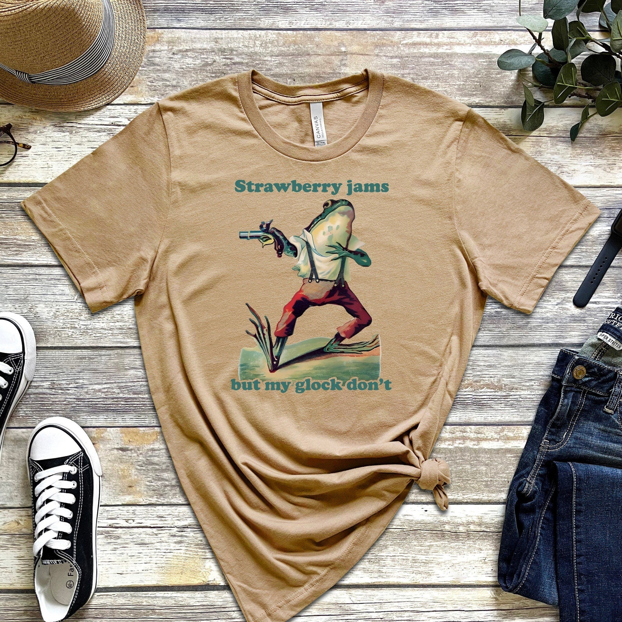 "Strawberry Jams But My Glock Don't" Long Sleeve Shirt