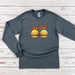 a long sleeved shirt with two hamburgers on it