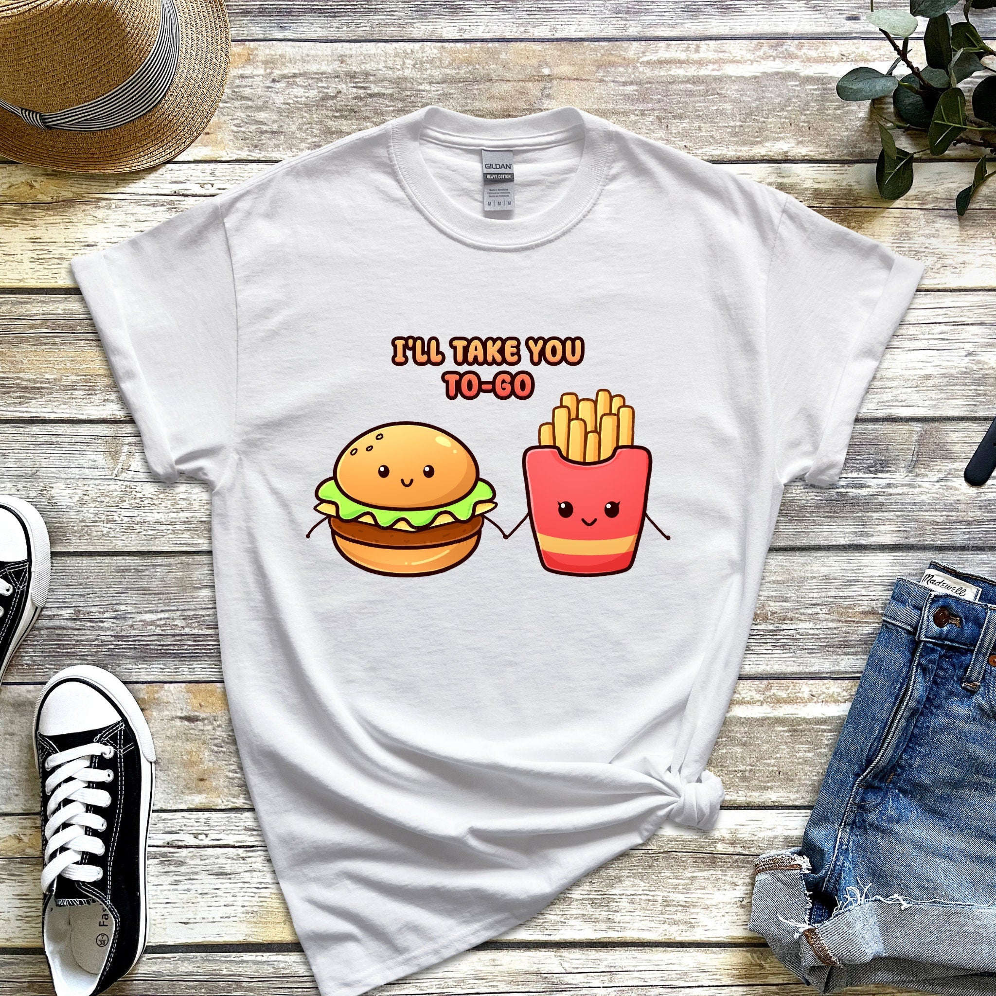 Burger and Fries "I'll Take You To-Go" T-Shirt