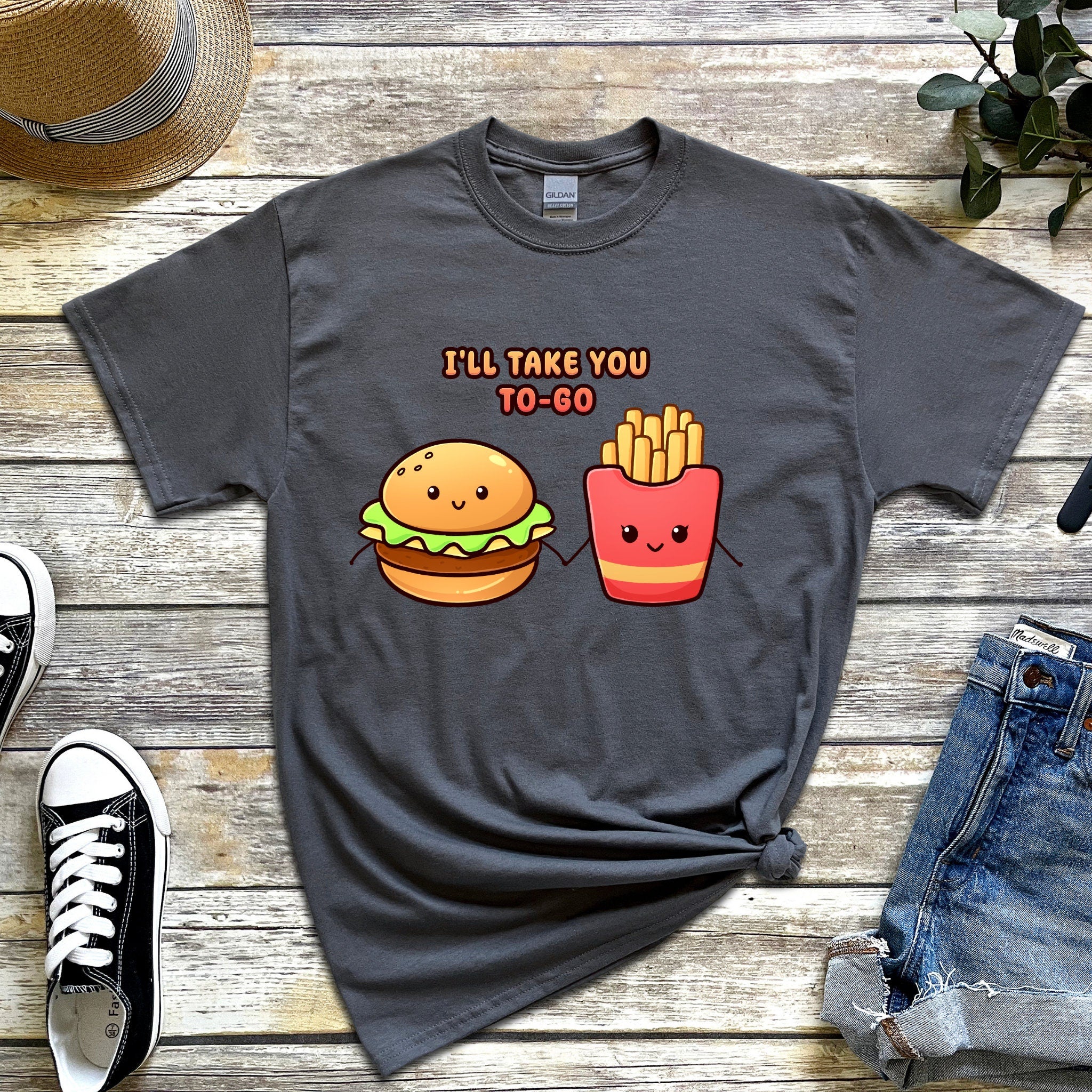 Burger and Fries "I'll Take You To-Go" T-Shirt