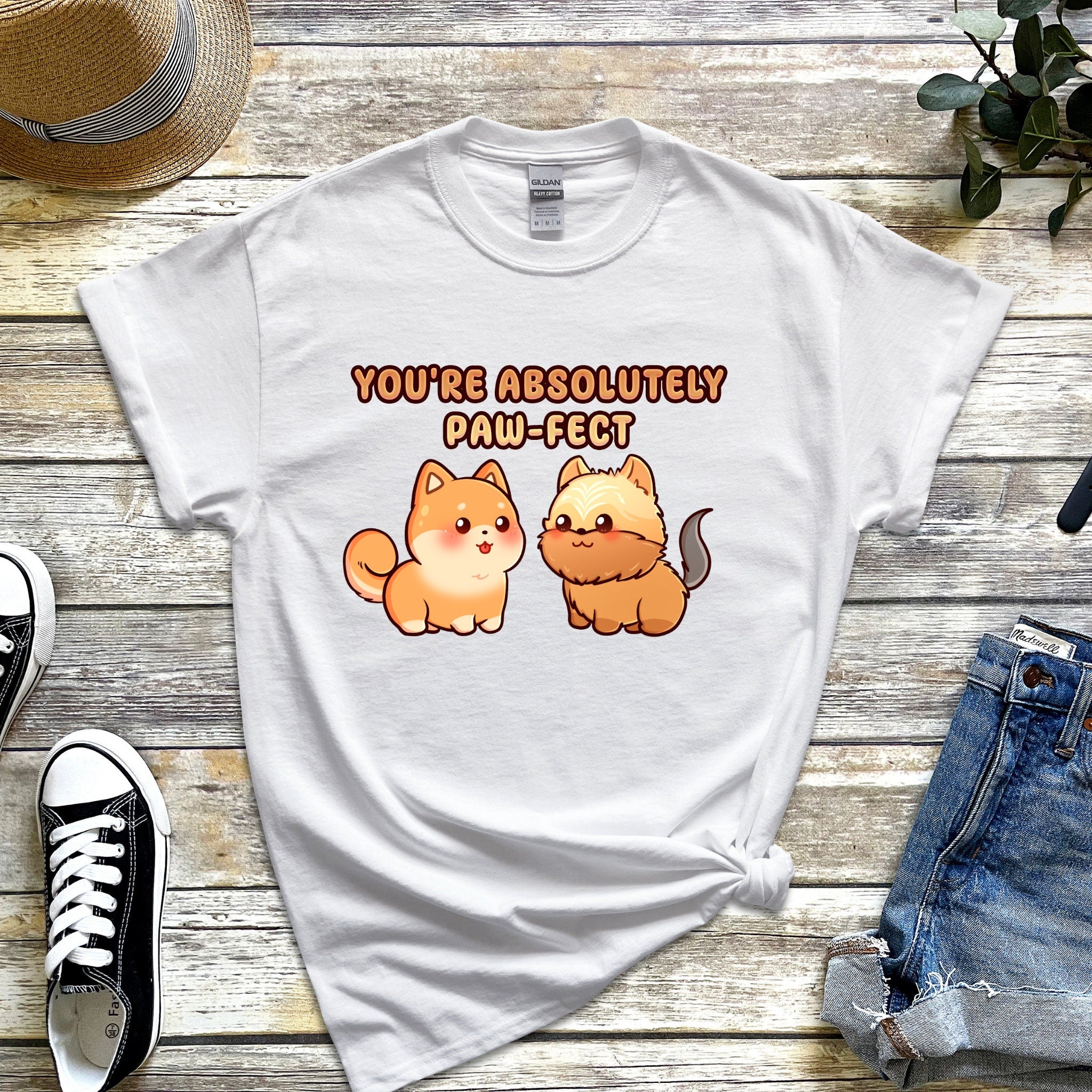 Dog Couple "You're Absolutely Paw-fect" T-Shirt