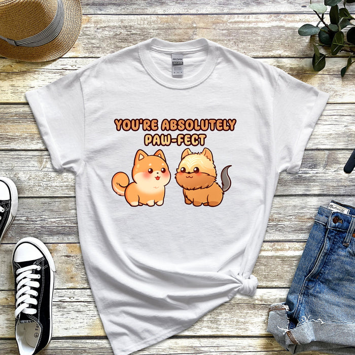 Dog Couple "You're Absolutely Paw-fect" T-Shirt