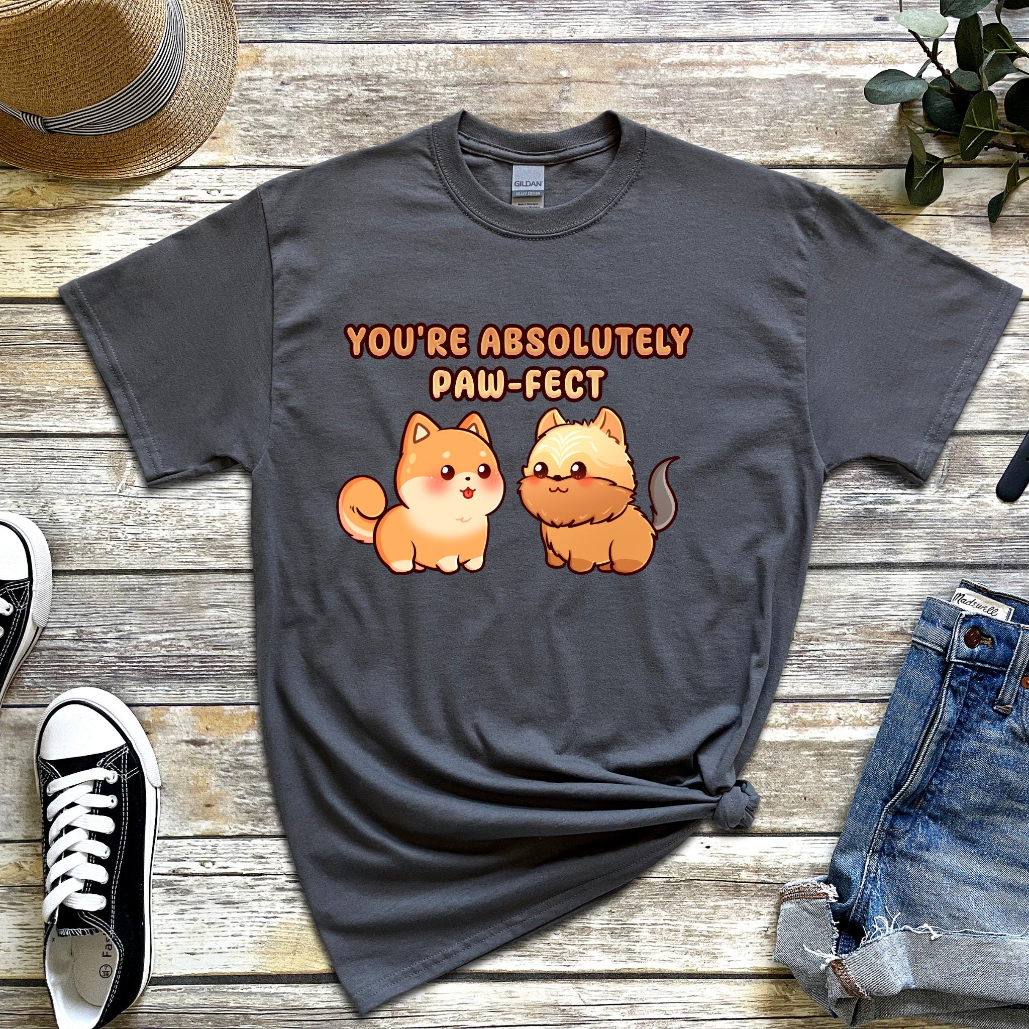 Dog Couple "You're Absolutely Paw-fect" T-Shirt