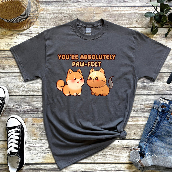 Dog Couple "You're Absolutely Paw-fect" T-Shirt