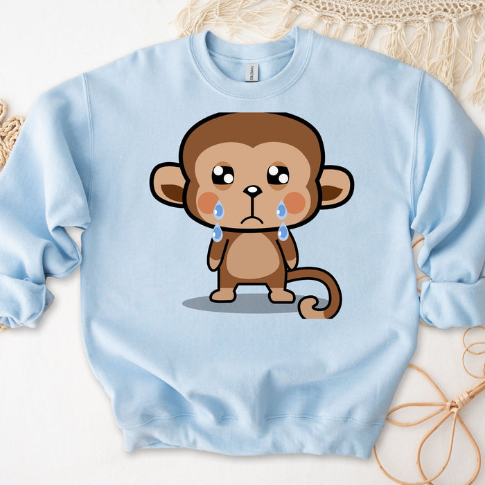 Sad Crying Monkey Sweatshirt