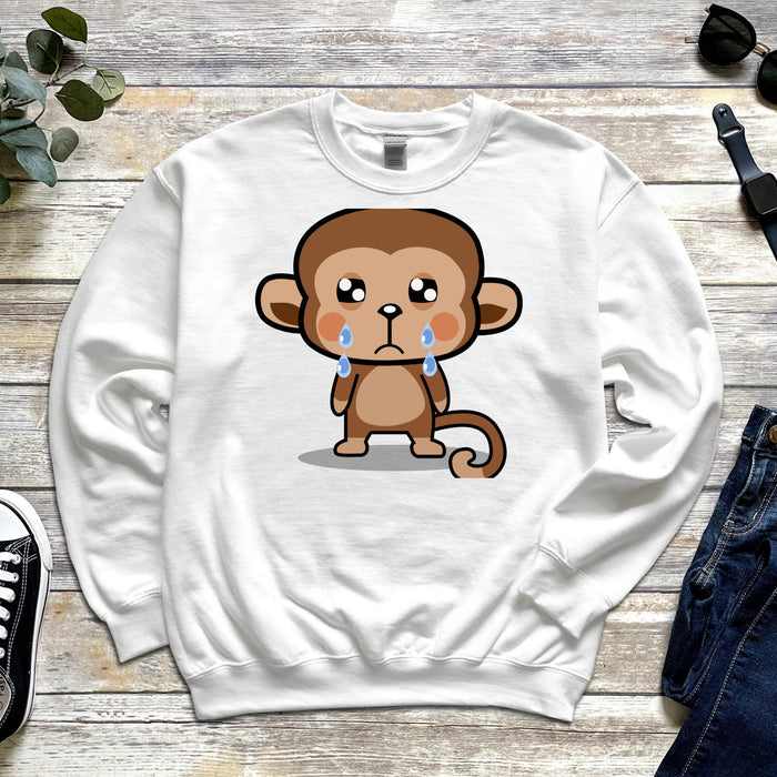 Sad Crying Monkey Sweatshirt