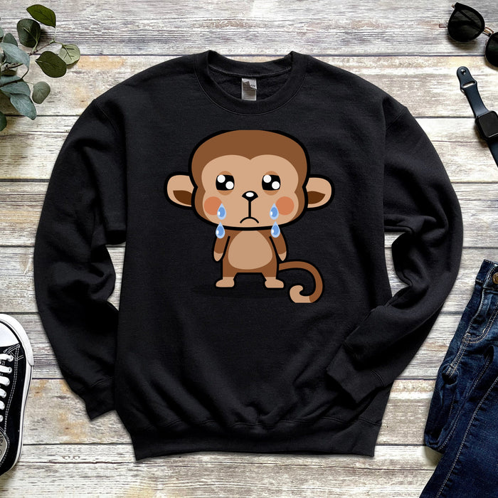 Sad Crying Monkey Sweatshirt