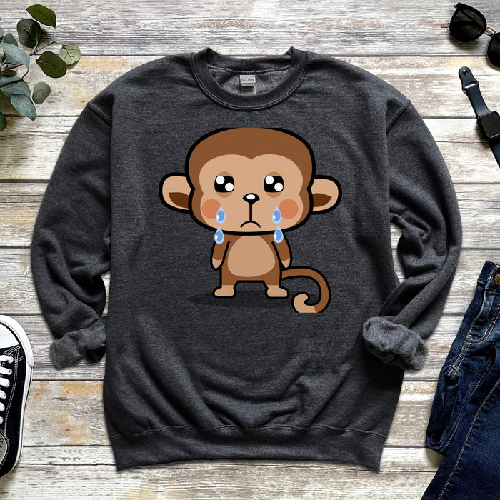 Sad Crying Monkey Sweatshirt