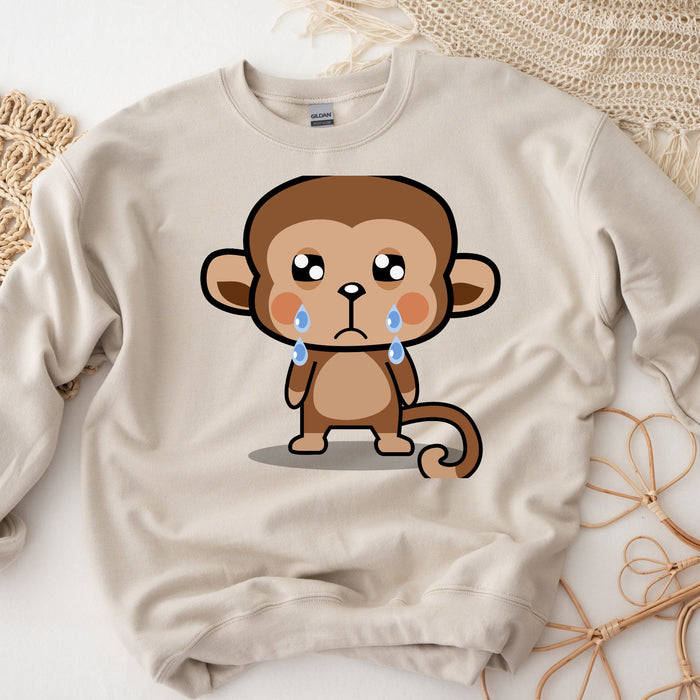 Sad Crying Monkey Sweatshirt