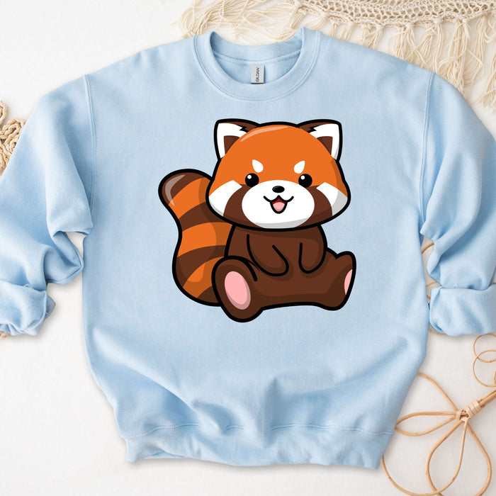 Cute Red Panda Sweatshirt |Adorable Trash Panda Raccoon Japanese Streetwear Anime Apparel CartoonHimalayan Chinese