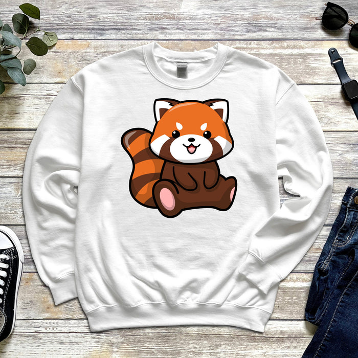 Cute Red Panda Sweatshirt |Adorable Trash Panda Raccoon Japanese Streetwear Anime Apparel CartoonHimalayan Chinese