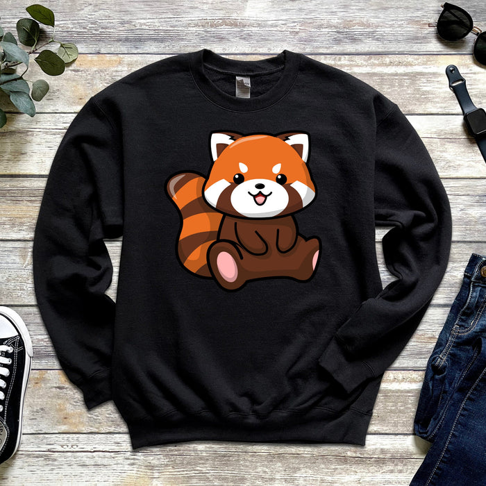 Cute Red Panda Sweatshirt |Adorable Trash Panda Raccoon Japanese Streetwear Anime Apparel CartoonHimalayan Chinese