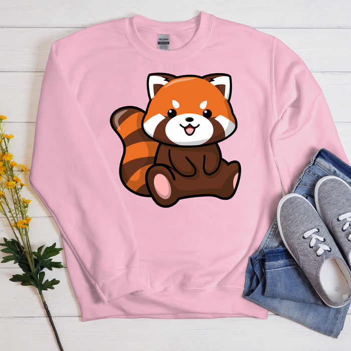 Cute Red Panda Sweatshirt |Adorable Trash Panda Raccoon Japanese Streetwear Anime Apparel CartoonHimalayan Chinese