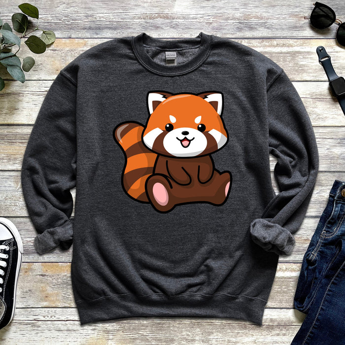 Cute Red Panda Sweatshirt |Adorable Trash Panda Raccoon Japanese Streetwear Anime Apparel CartoonHimalayan Chinese