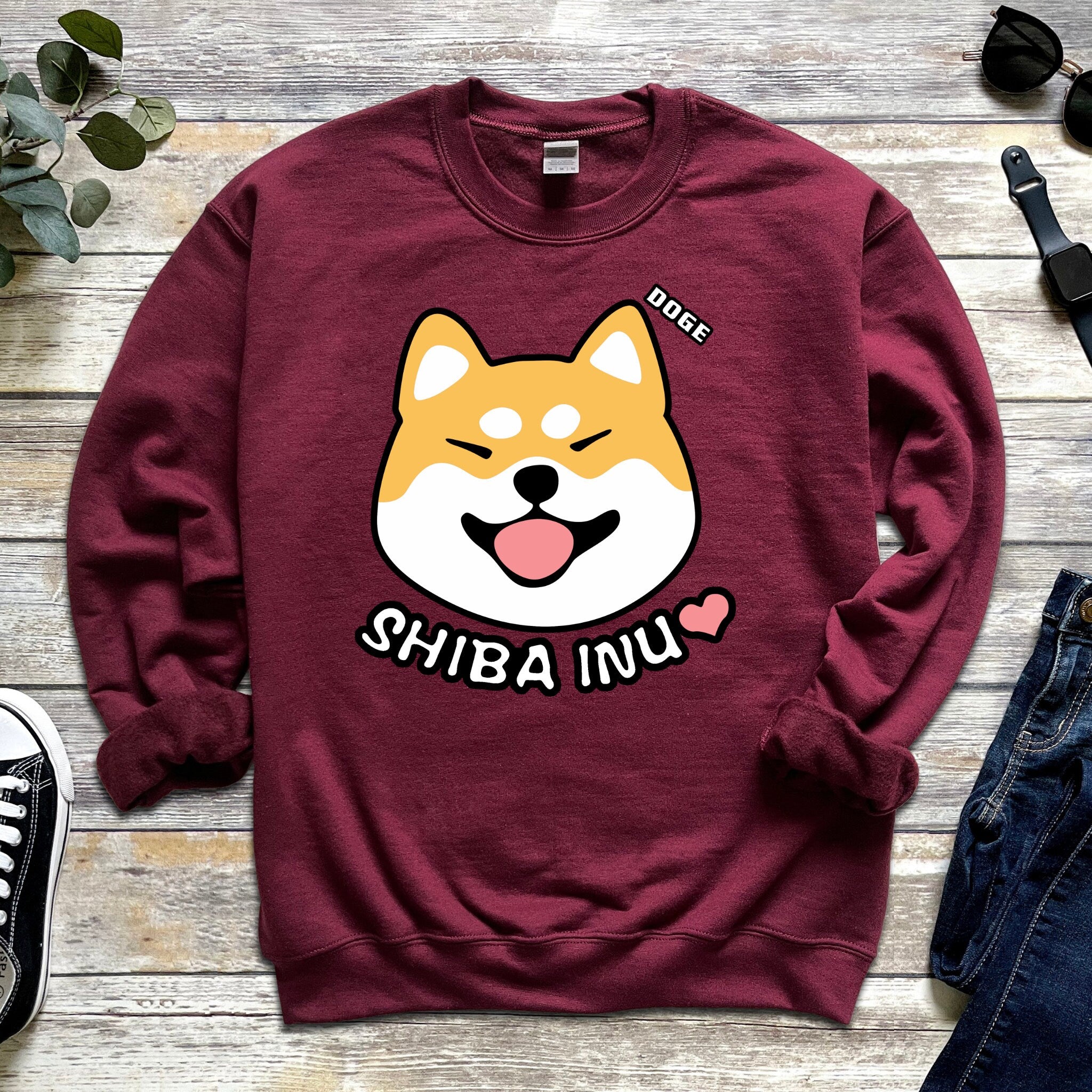 Doge Shiba Inu Face Sweatshirt