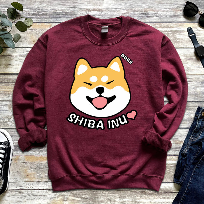 Doge Shiba Inu Face Sweatshirt