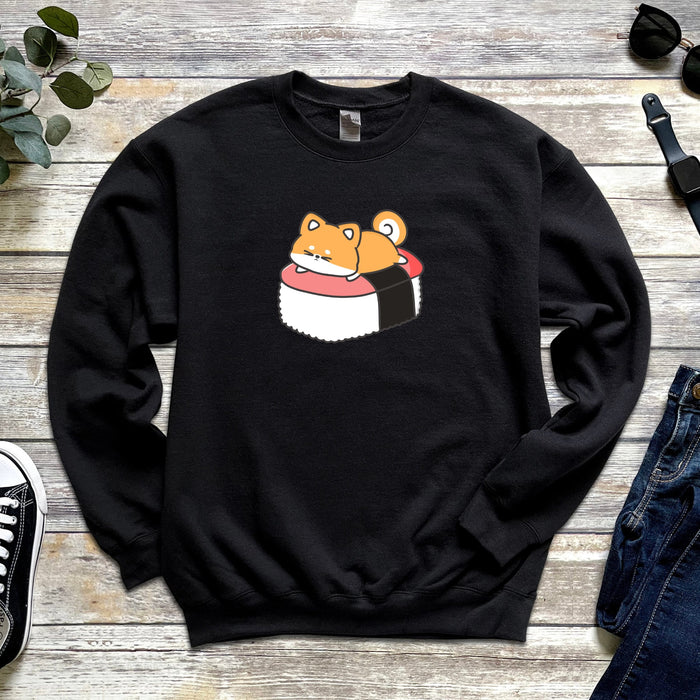 Kitten Sleeping on Sushi Bed Sweatshirt