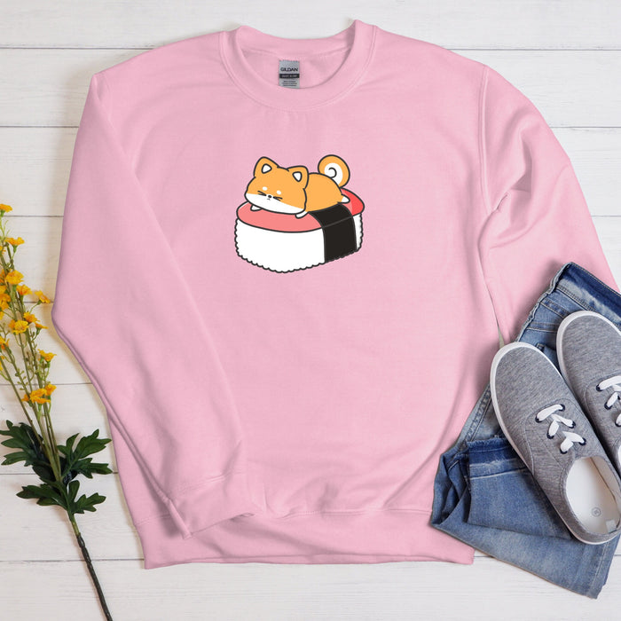 Kitten Sleeping on Sushi Bed Sweatshirt
