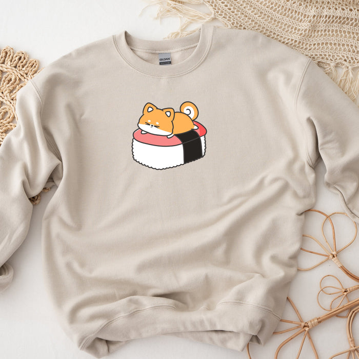 Kitten Sleeping on Sushi Bed Sweatshirt