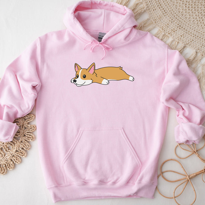 Cute Tired Corgi Hoodie | Lazy SleepyMeme Shirt Japanese Streetwear Shiba Inu Corgi Puppy Anime Japan Cartoon Nap Snoozing