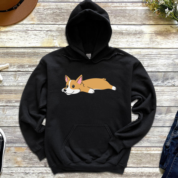 Cute Tired Corgi Hoodie | Lazy SleepyMeme Shirt Japanese Streetwear Shiba Inu Corgi Puppy Anime Japan Cartoon Nap Snoozing