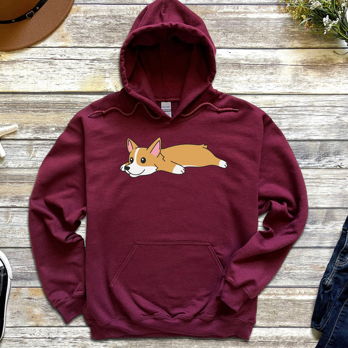 Cute Tired Corgi Hoodie | Lazy SleepyMeme Shirt Japanese Streetwear Shiba Inu Corgi Puppy Anime Japan Cartoon Nap Snoozing