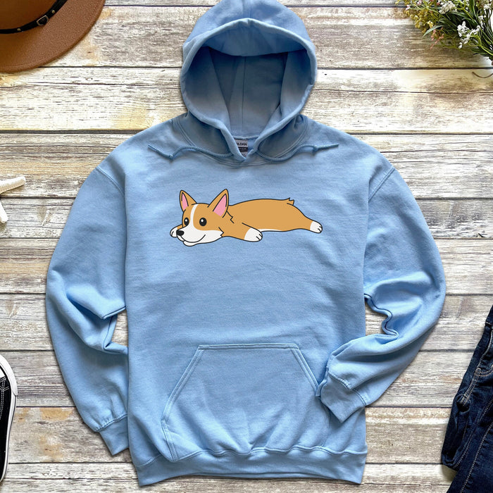 Cute Tired Corgi Hoodie | Lazy SleepyMeme Shirt Japanese Streetwear Shiba Inu Corgi Puppy Anime Japan Cartoon Nap Snoozing