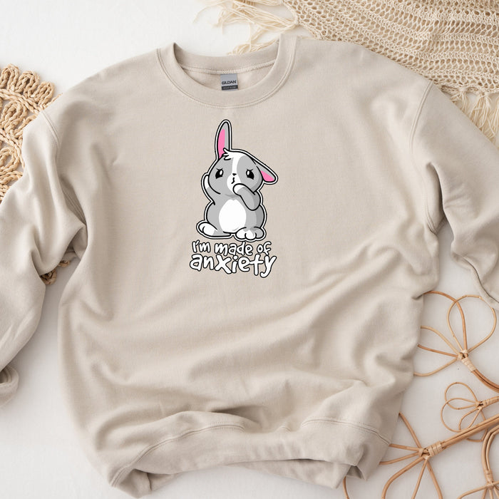 "I'm Made of Anxiety" Bunny Rabbit Sweatshirt