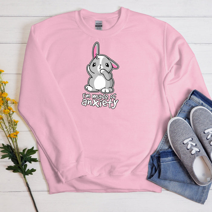 "I'm Made of Anxiety" Bunny Rabbit Sweatshirt