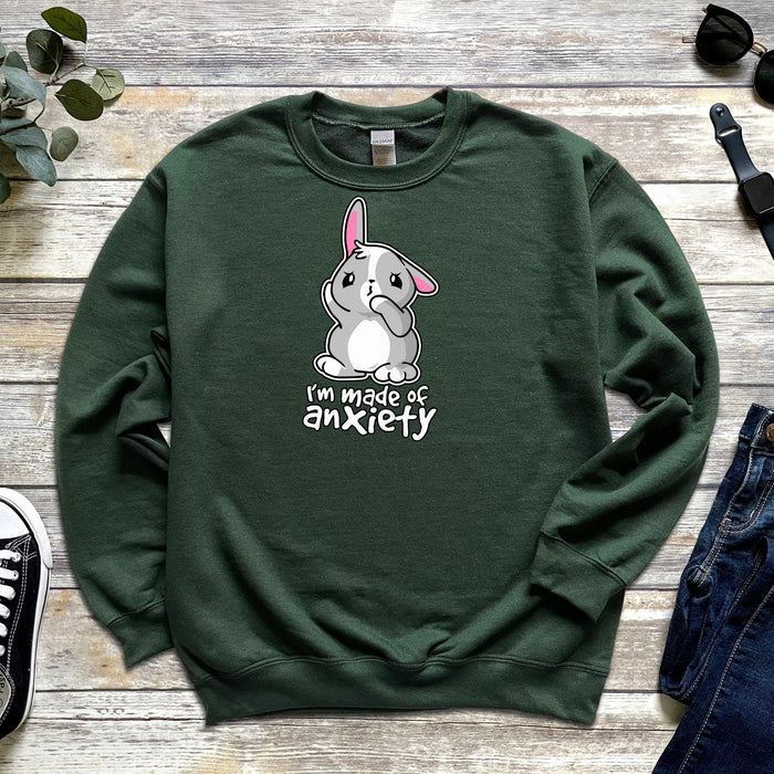 "I'm Made of Anxiety" Bunny Rabbit Sweatshirt