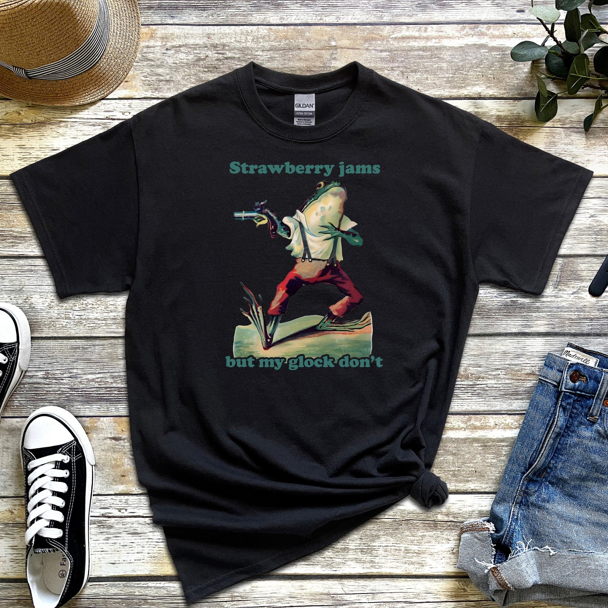 "Strawberry Jams But My Glock Don't" T-Shirt