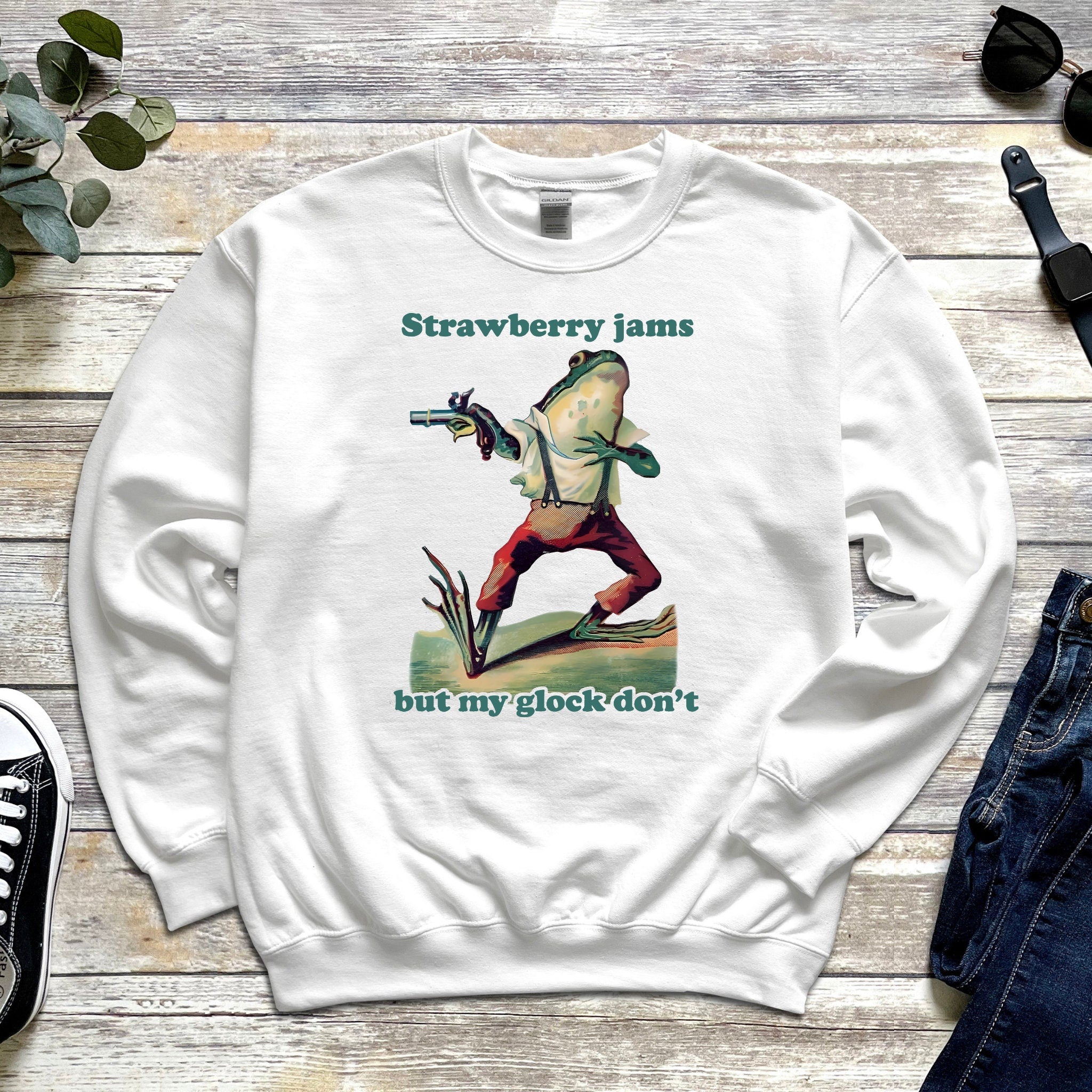 "Strawberry Jams But My Glock Don't" Sweatshirt