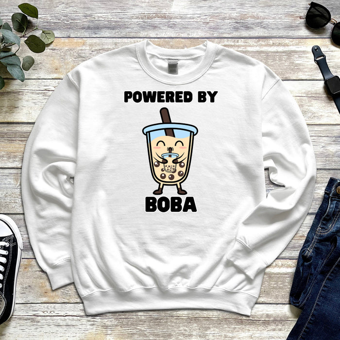 Boba Drinking Boba Tea "Powered By Boba" Sweatshirt
