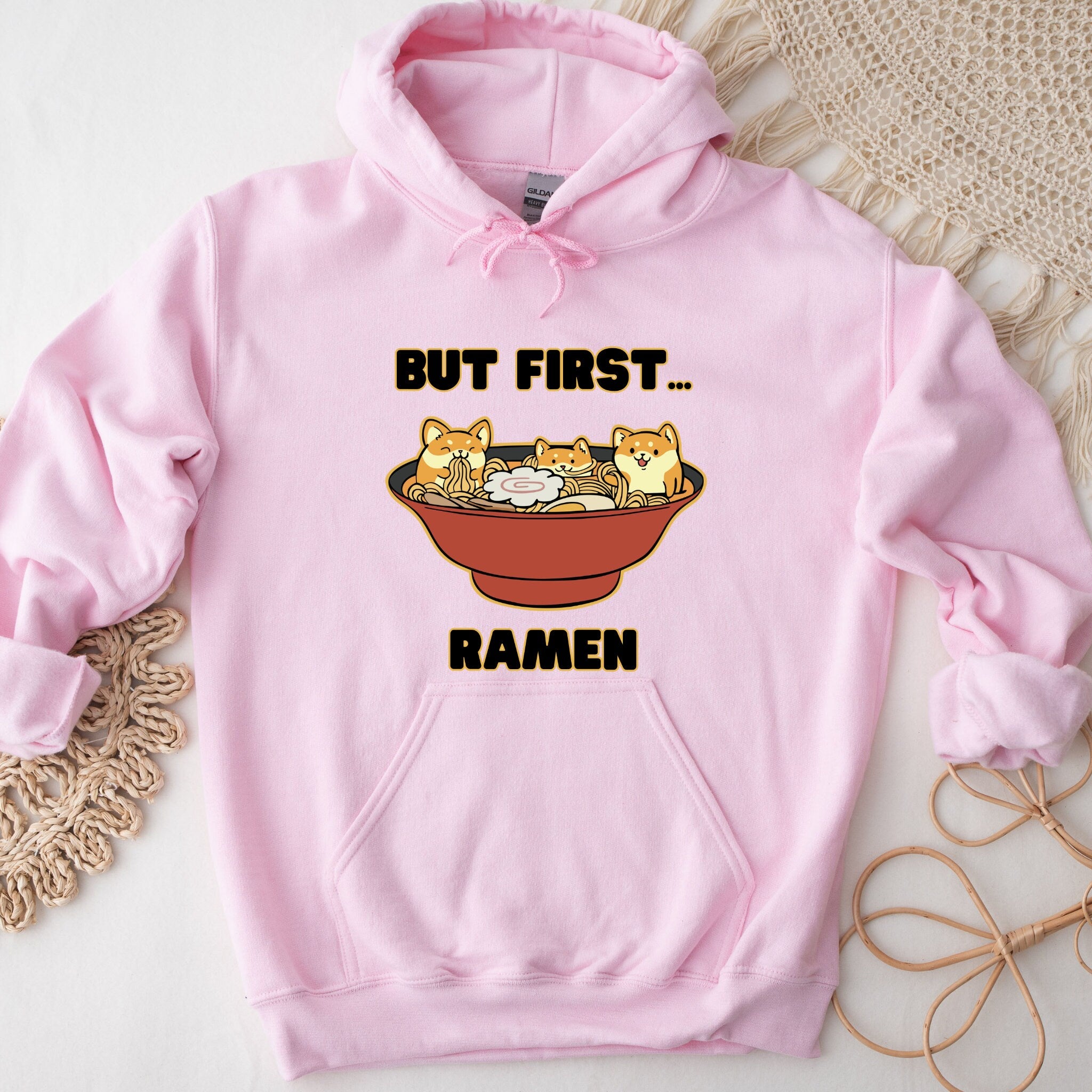 "But First... Ramen" Shiba Inu Ramen Bowl Hoodie