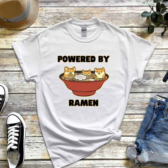 Powered by Ramen Shiba Inu Ramen Bowl T-Shirt