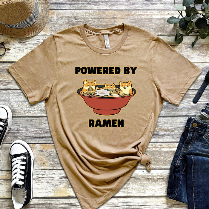 Powered by Ramen Shiba Inu Ramen Bowl T-Shirt