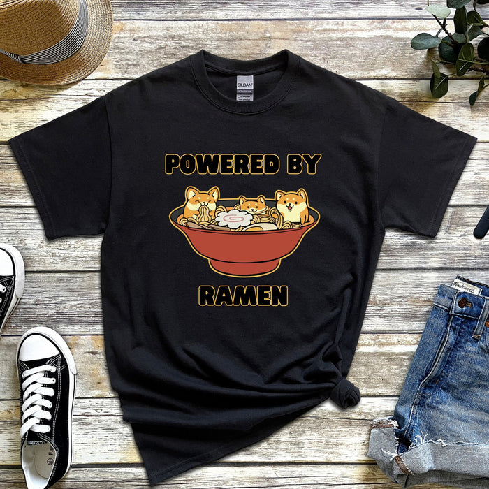 Powered by Ramen Shiba Inu Ramen Bowl T-Shirt