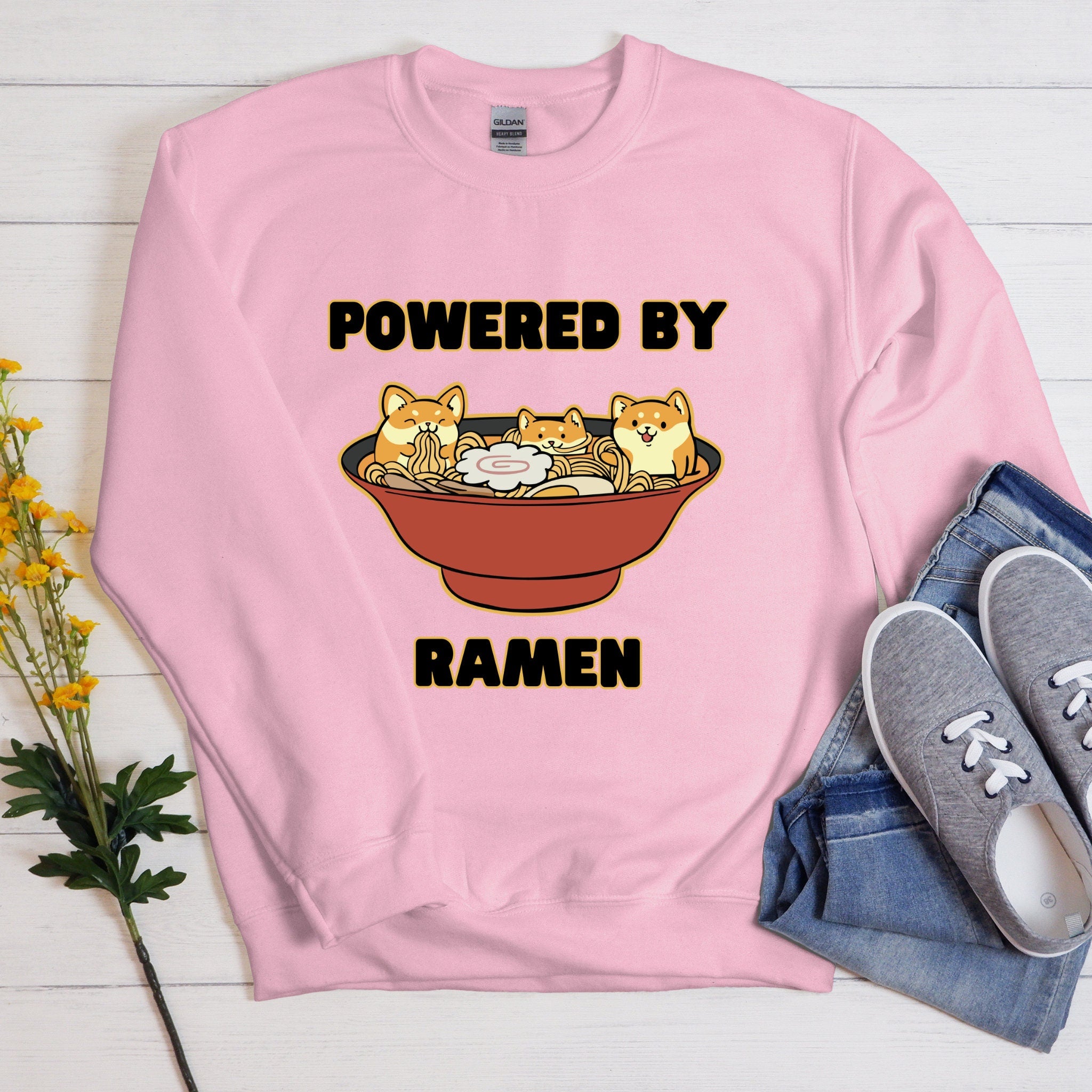 Powered by Ramen Shiba Inu Ramen Bowl Sweatshirt